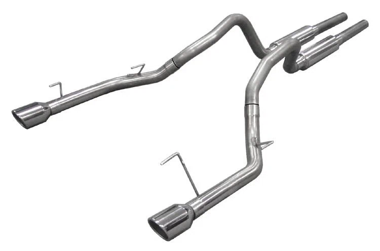 Cat Back Mid Muffler Exhaust System 05-10 Mustang GT Split Rear Dual Exit